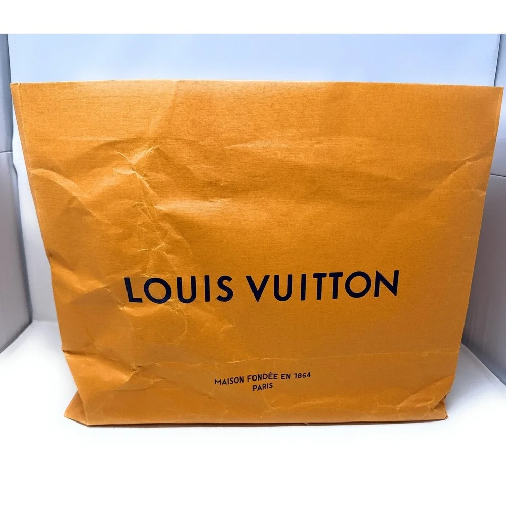 Authentic LOUIS VUITTON Empty Shopping Tote Paper Gift Bag Large 19x15x9